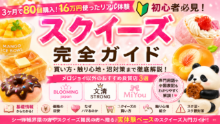【スクイーズ情報】メロジョイ以外の人気ブランド3選|初心者向け買い方・触り心地・スク沼対策